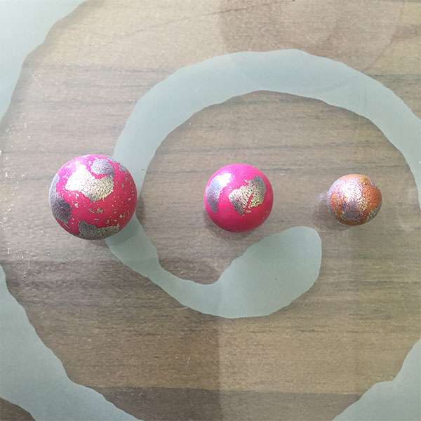 Gold Leaf Clay Beads 