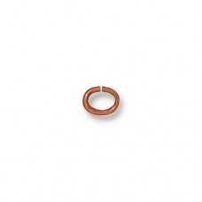 6x4mm 20ga TierraCast Medium Oval Jumprings - Antique Copper Plated - Pack of 50