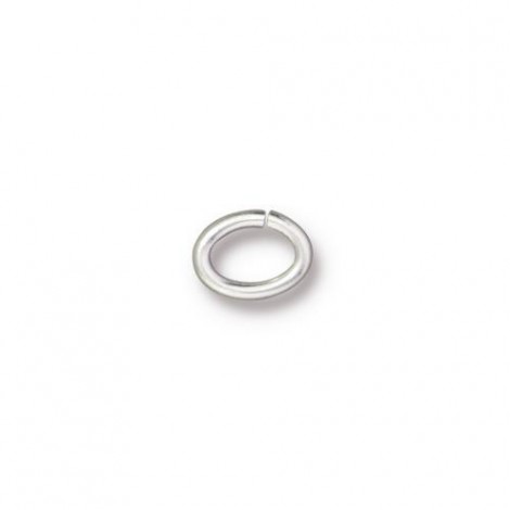 6x8mm 17ga TierraCast Large Oval Jumprings - Silver Plated