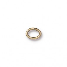 6x8mm 17ga TierraCast Large Oval Jumprings - Brass Oxide - Pack of 20