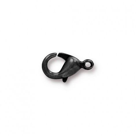 12x7mm TierraCast Black Oxide Plated Lobster Clasps - Pack of 2
