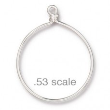 52x42mm TierraCast 15ga Fine Silver Plated Wire Hoop - Pack of 2