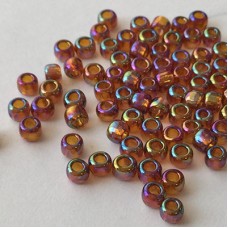 8/0 Toho Seed Beads - Transparent Rainbow Smoky Topaz - 12.5gm