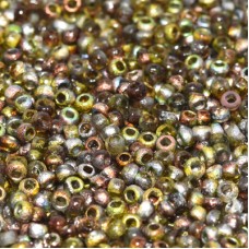 11/0 Czech Seed Beads - Crystal Etched Magic Green - 12.5gm