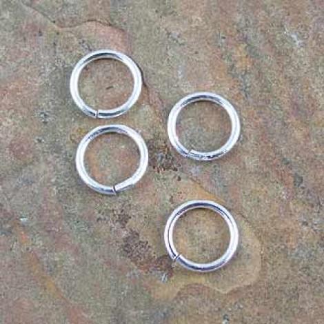 8mm 18ga Evergleam Nickel Free Silver Plated Jumprings - Pack of 20 8mm 18ga Evergleam Nickel Free Silver Plated Jumprings - Pack of 20