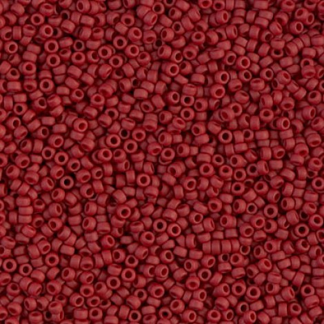 15/0 Miyuki Seed Beads - Matte Metallic Red Brick - 10gm