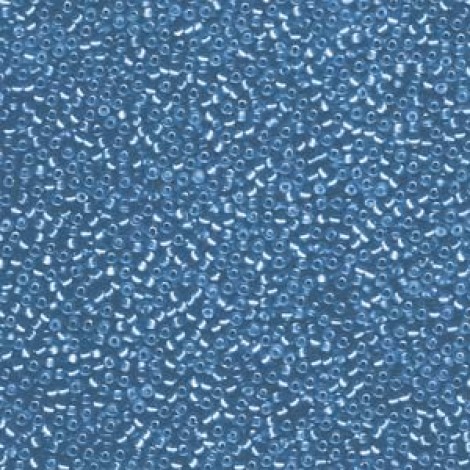15/0 Miyuki Seed Beads - Semi-Matte Silverlined Medium Blue - 12.5gm 15/0 Miyuki Seed Beads - Semi-Matte Silverlined Medium Blue - 12.5gm