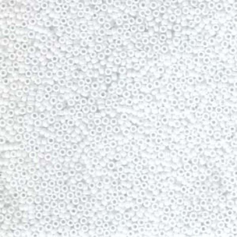 15/0 Miyuki Seed Beads - Opaque White