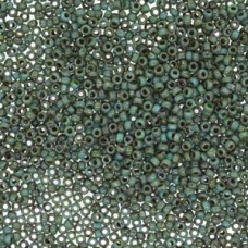 15/0 Miyuki Seed Beads - Picasso Seafoam Green - 12.5gm