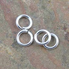 5.1mm 20ga (.8mm) Evergleam Nickel-Free Silver Plated Jumprings - Pack of 50