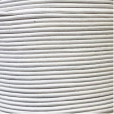 1mm Indian Premium Cowhide Leather Cord - White - 100 Metre Roll