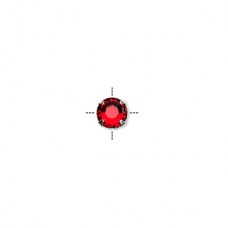 6.4mm SS30 Swarovski Crystal & Silver Plated Montees - Siam - Pack of 12