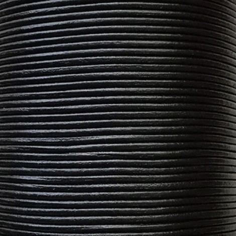 2mm Premium Indian Round Leather Cord - Black