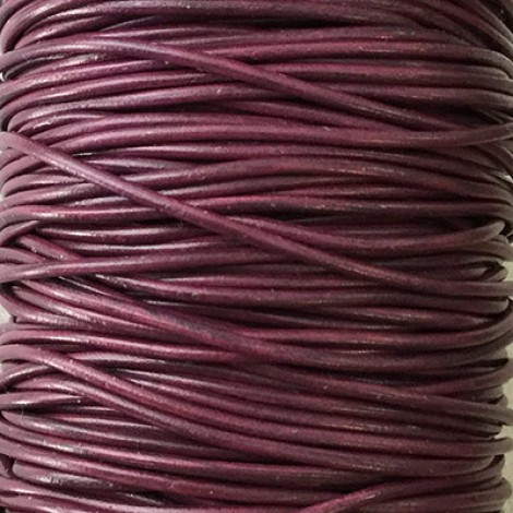 1.9mm Distressed Purple Greek Leather Cord - Per 2 metres