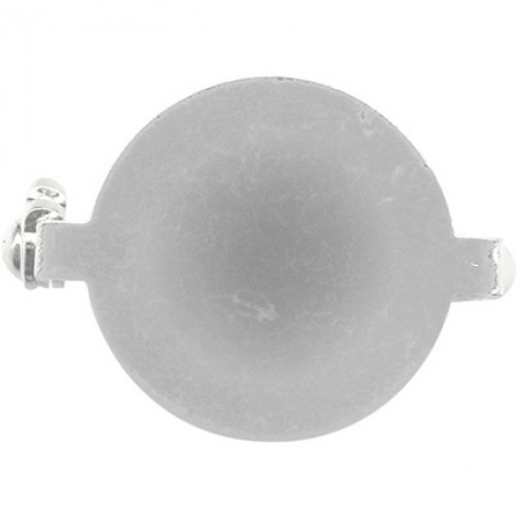 25mm Bar Pin with 20mm Disk - White (Imitation Rhodium) Plated Steel