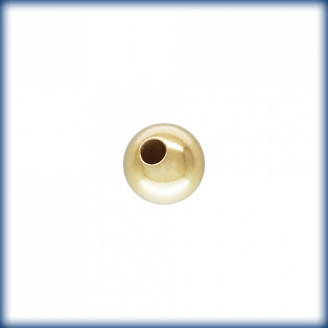 10mm Round Seamless 14Kt Gold Filled Beads - 2mm hole - Each