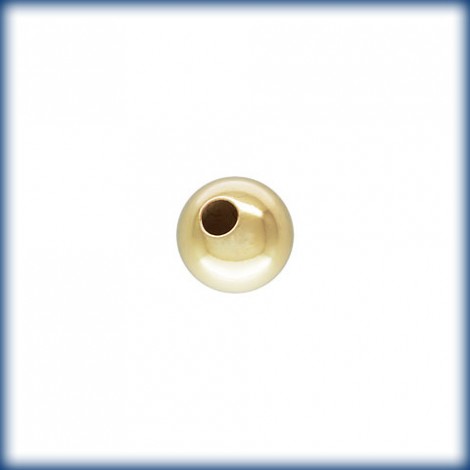 3mm 14K Gold-Filled Round Spacer Beads with 1mm hole