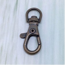 X-Large 39x18mm Antique Copper Plated Zinc Swivel Clips - Pack of 6