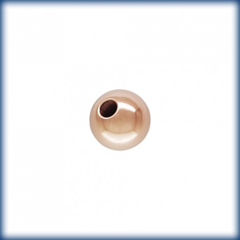 10mm Round Seamless 14Kt Rose Gold Filled Beads - 2mm hole - Each