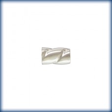 2x3mm Sterling Silver Twisted Crimps (0.8mm inner diameter) - Pack of 10