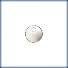 6mm Sterling Silver Round Blank Tag with 1.2mm hole - Pack of 10