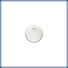 11mm (0.3mm) 925 Sterling Silver Round Blank Tags with 1.2mm hole - Pack of 2