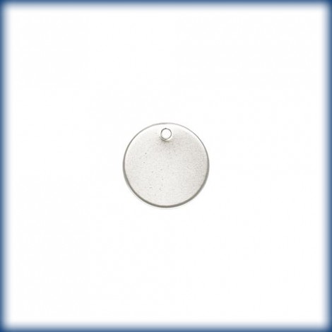 11mm Sterling Silver Round Blank Tag with 1.2mm hole