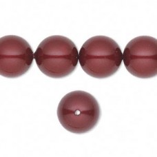 12mm Swarovski Crystal Pearls - Bordeaux - Pack of 2