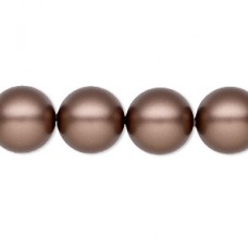 12mm Swarovski Crystal Pearls - Velvet Brown - Pack of 2