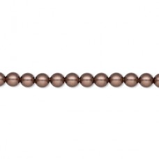 4mm Swarovski Crystal Pearls - Velvet Brown - Pack of 10