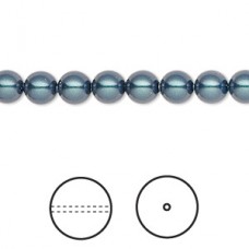 6mm Crystal Passions Crystal Pearls - Iridescent Tahitian Look - Pack of 10