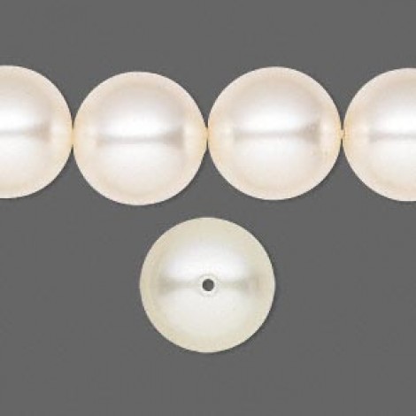 14mm Swarovski Crystal Large Hole Pearls - Cream