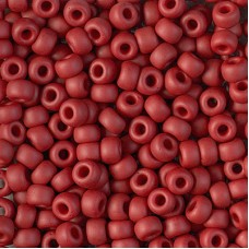 6/0 Miyuki Seed Beads - Matte Metallic Brick Red - 12.5gm