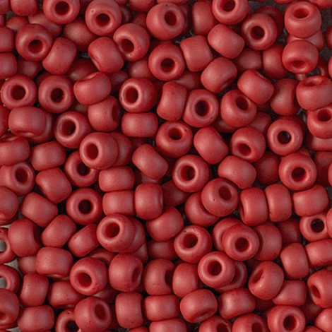 6/0 Miyuki Seed Beads - Matte Metallic Brick Red - 20gm