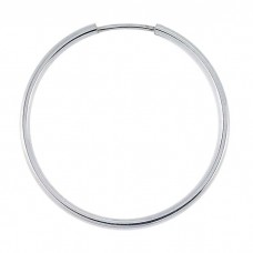 25mm Sterling Silver Endless Hoop Earrings - Per Pair