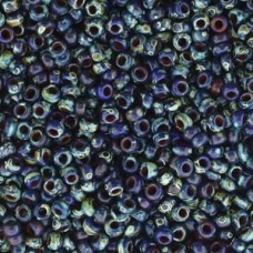 11/0 Miyuki Duracoat Seed Beads - Opaque Cobalt Picasso - 23gm