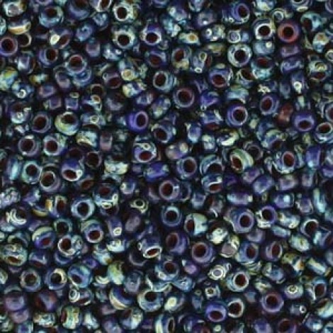 11/0 Miyuki Durcoat Seed Beads - Opaque Cobalt Picasso