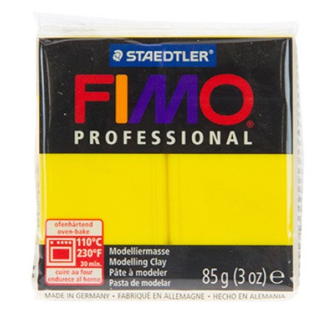 Fimo Professional Polymer Clay - True Yellow - 85gm