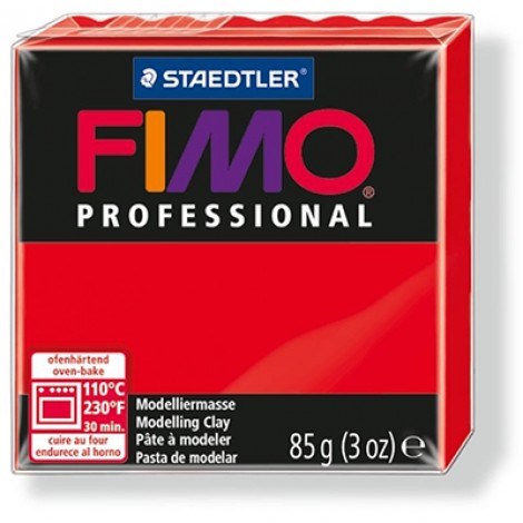Fimo Professional Polymer Clay - True Red - 85gm