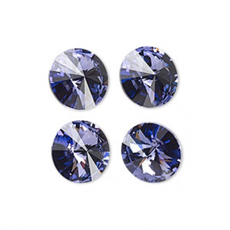 12mm Crystal Passions® 1122 Rivoli Crystal Stone - Tanzanite - Pack of 2