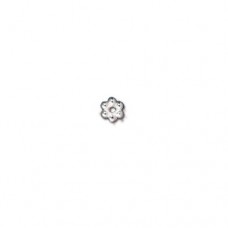 3mm TierraCast Bali Style Bright Silver Plated Daisy Spacers - Pack of 50