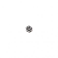 3mm TierraCast Bali Style Antique Silver Plated Daisy Spacers - Pack of 50
