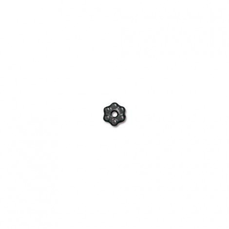 3mm TierraCast Beaded Daisy Spacer Beads - Black Oxide - Pack of 50