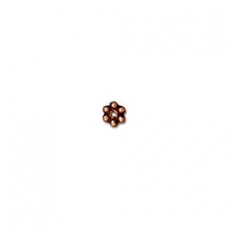 3mm TierraCast Beaded Heishi Spacers - Antique Copper - Pack of 50