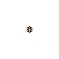 3mm TierraCast Beaded Daisy Spacer Beads - Brass Oxide - Pack of 50