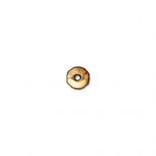 5mm TierraCast Heishi Nugget Spacer Beads - 22K Bright Gold Plate - Pack of 10