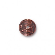 10mm TierraCast Wavy Spacer-Link Bead - Antique Copper - Pack of 10