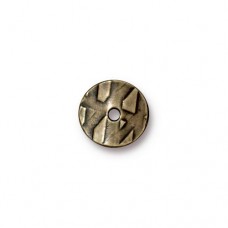 10mm TierraCast Wavy Spacer-Link Bead - Brass Oxide - Pk of 10