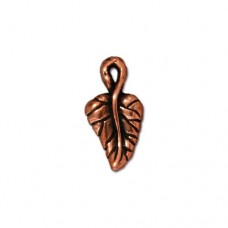16mm TierraCast Ivy Leaf Drop - Antique Copper - Pack of 2