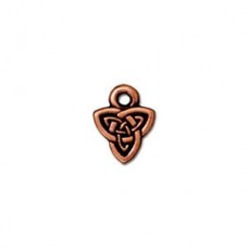 10x8mm TierraCast Celtic Triad Charm - Antique Copper - Pack of 2
